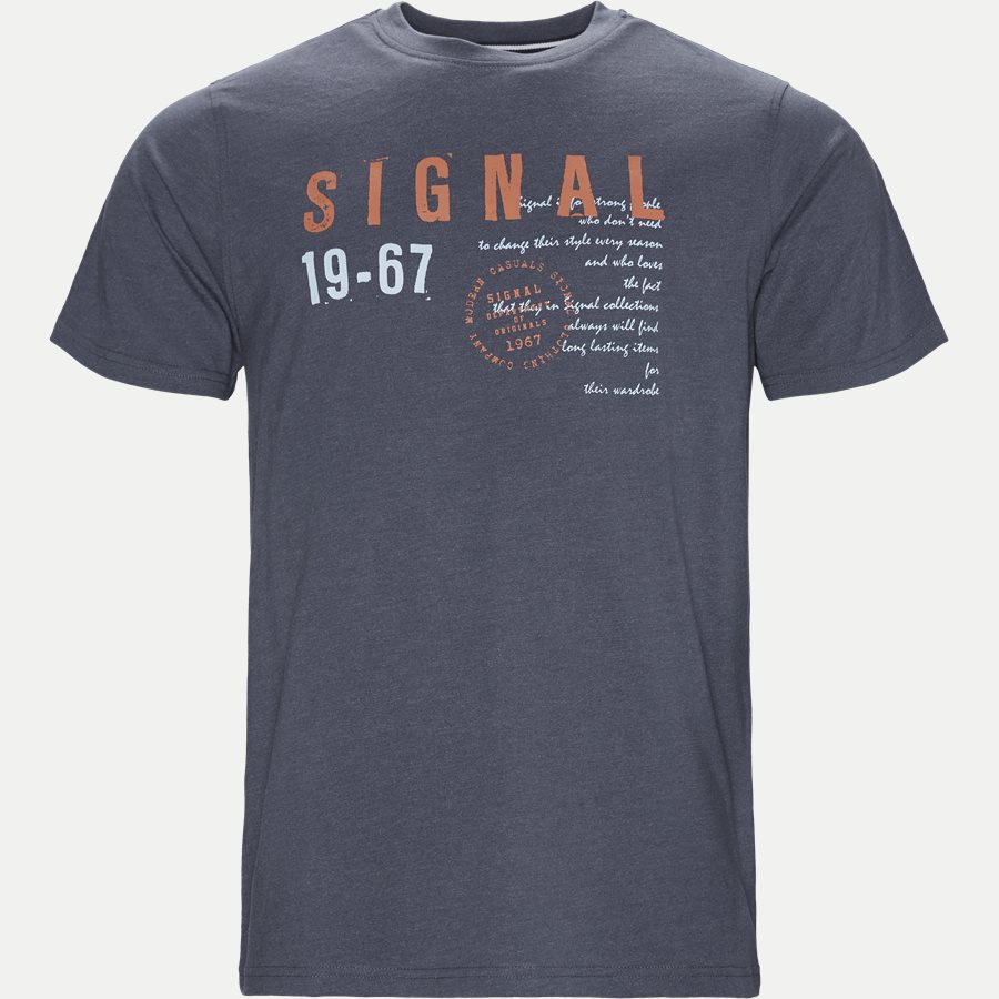 WAINE LOGO - Wayne Tee KM - T-shirts - Regular - DENIM MELANGE - 1